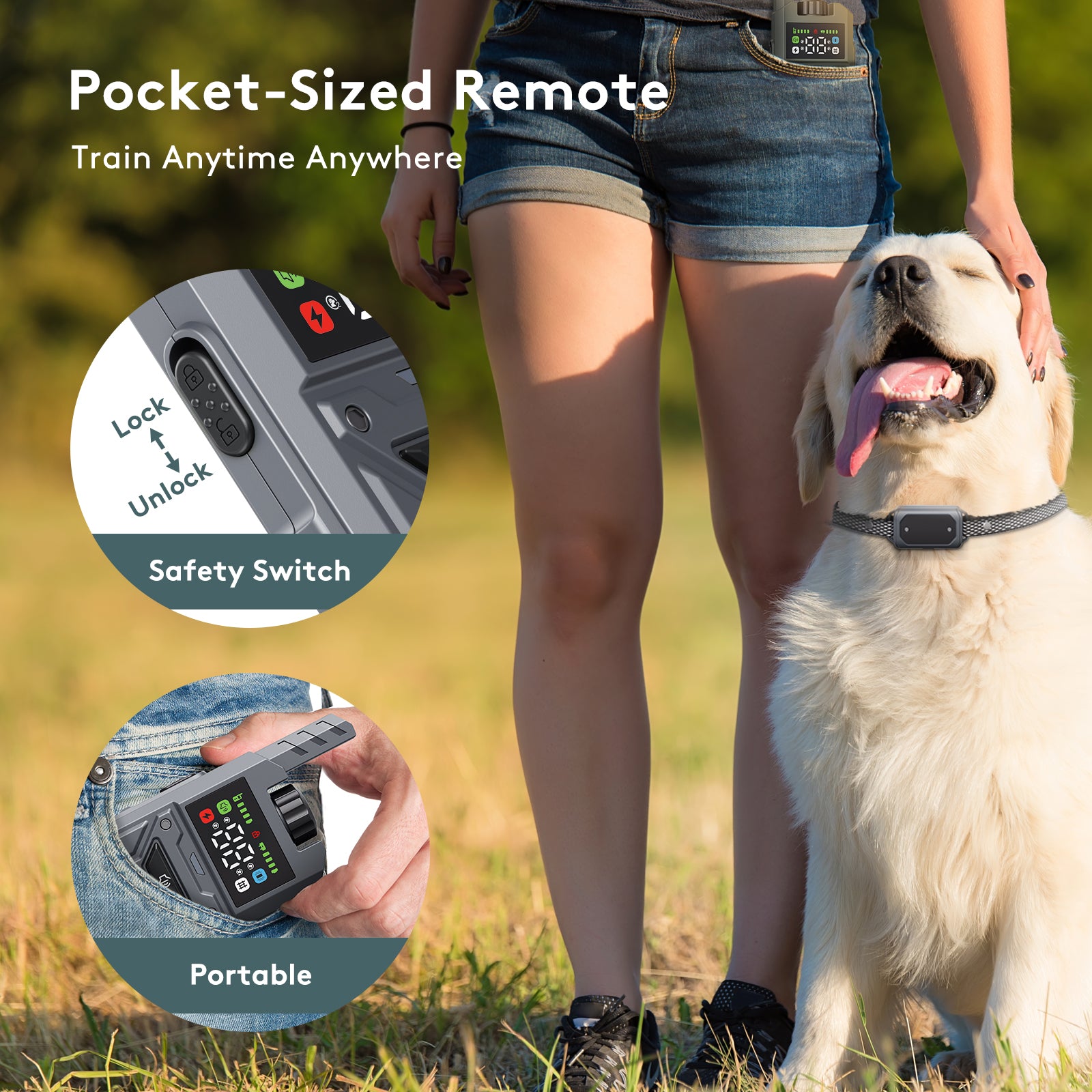 Petnology 2-in-1 Wireless Dog Fence and Training Collar Gray